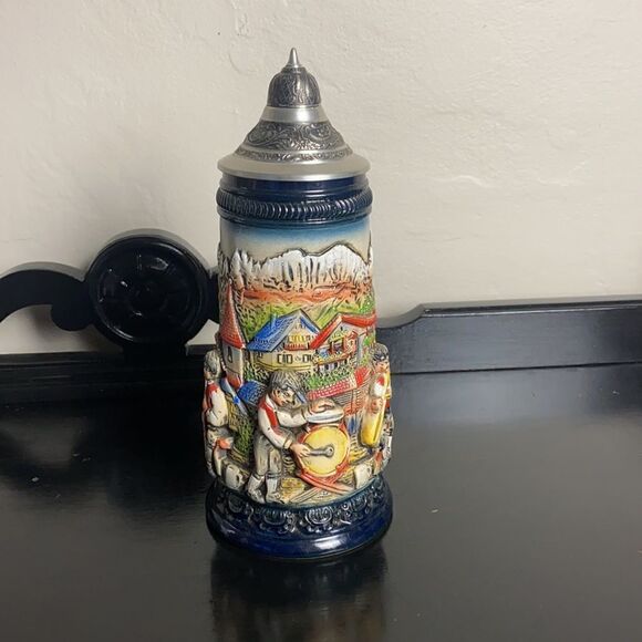 VINTAGE KING EDITION NO. A3991 HANDMADE/HANDPAINTED BEER STEIN - Picture 12 of 12